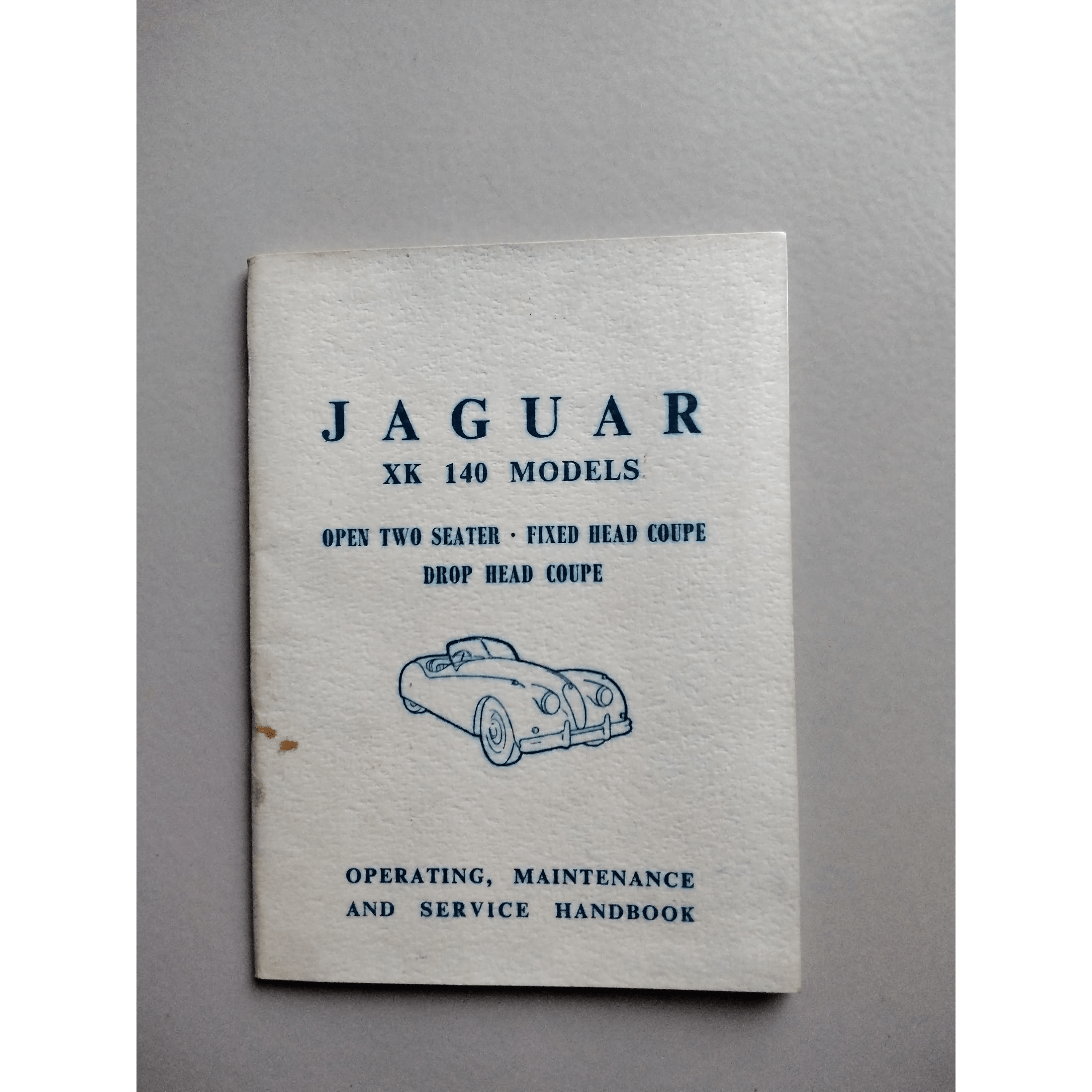 Jaguar XK140 maintenance book - Berry Smink British Car Parts