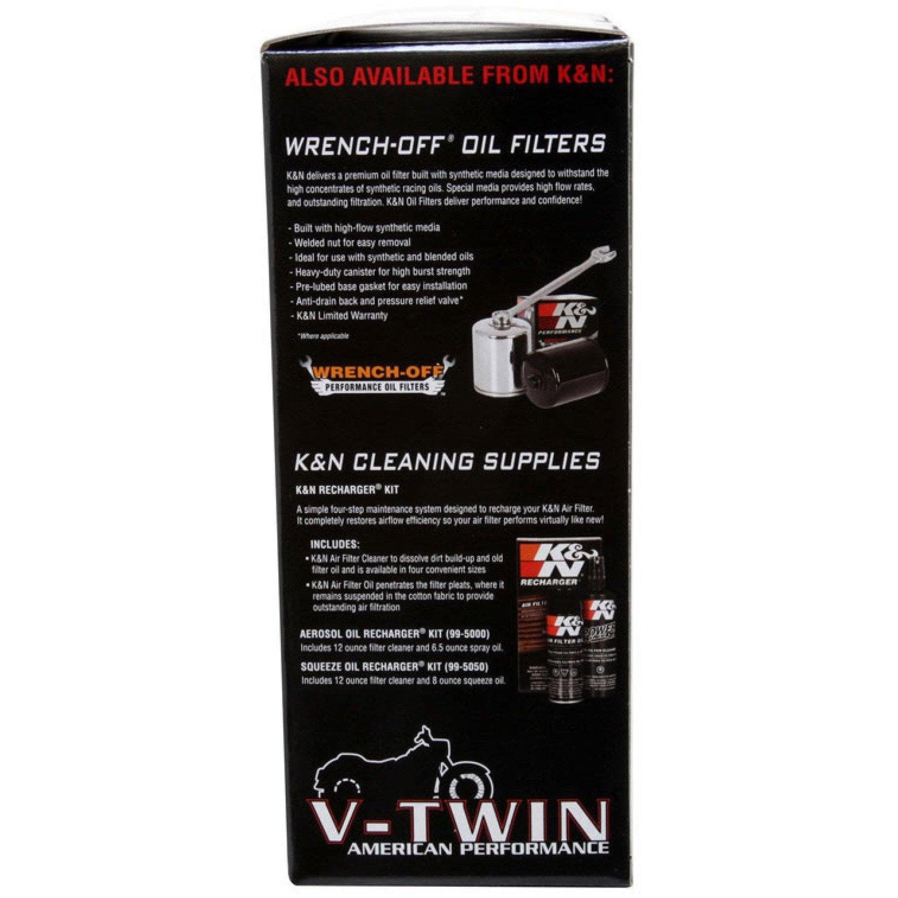 K&N Textured Black Replacement Air FIlter 2015 Harley Davidson XG500 Street - SMINKpower.eu