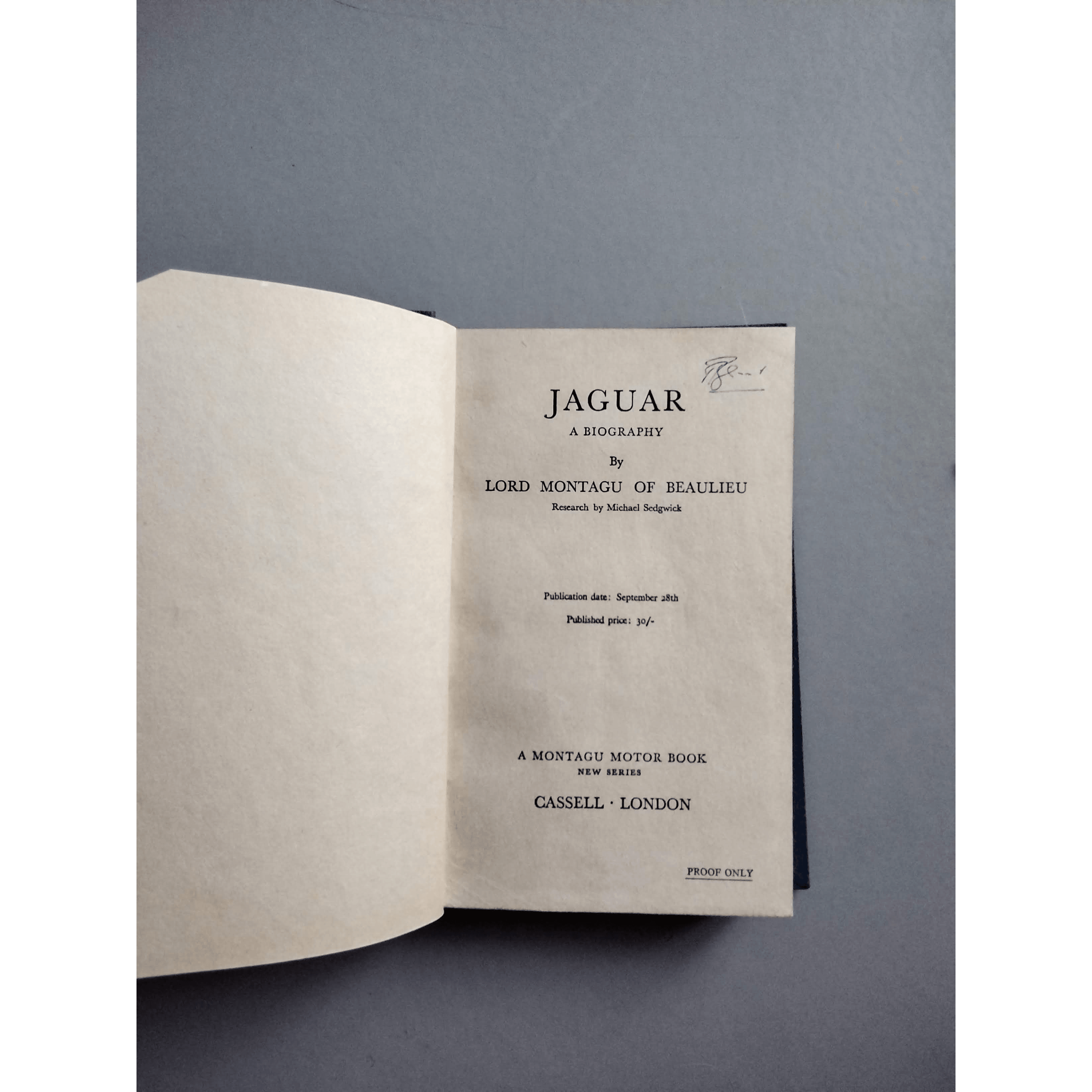 Lord Montagu Jaguar a Biography Berry Smink British Car Parts