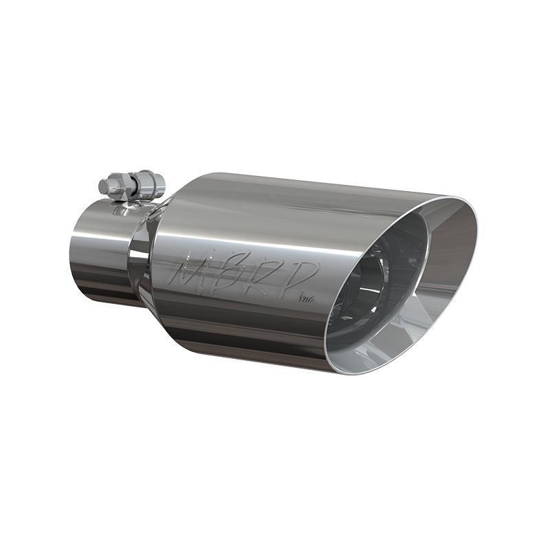 MBRP Universal Tip 4.5 O.D. Dual Walled Angled Rolled End 2.5 Inlet 12in Length - T304 - SMINKpower.eu