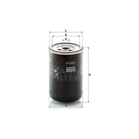 Oil Filter Mann W936-5 - SMINKpower.eu