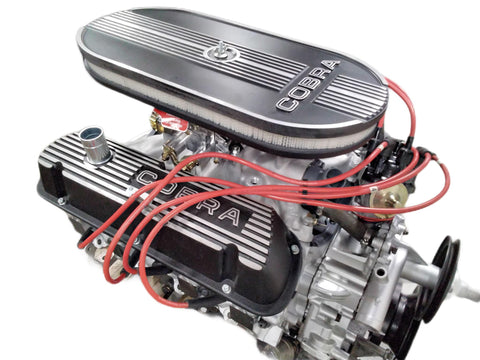 Rover V8 motor met Cobra klepdeksels en Cobra luchtfilter.
