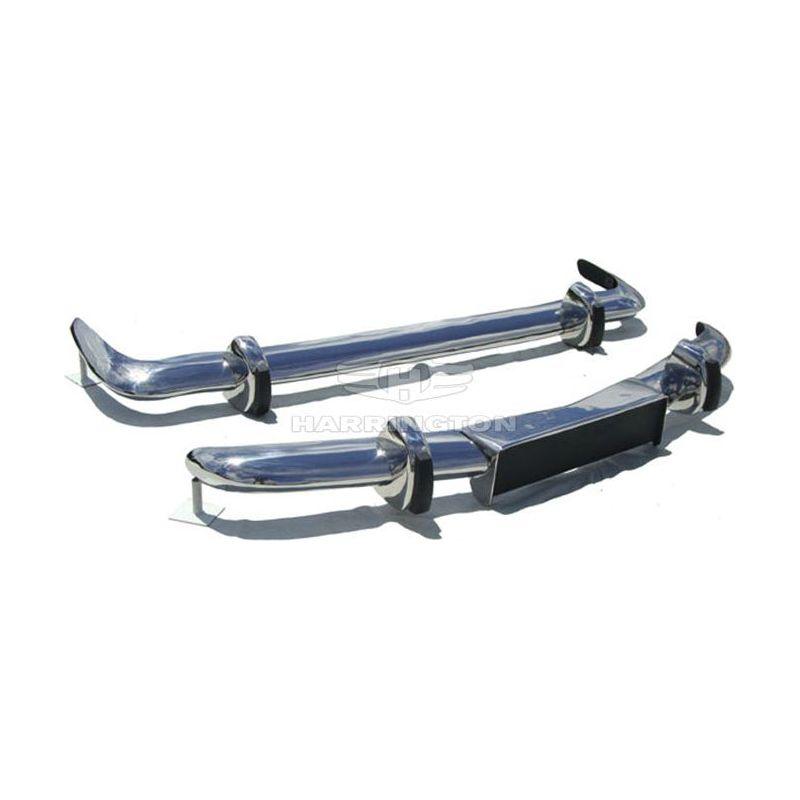 Bumperset P5/P5B voor/achter met rozetten RVS - Berry Smink British Car Parts