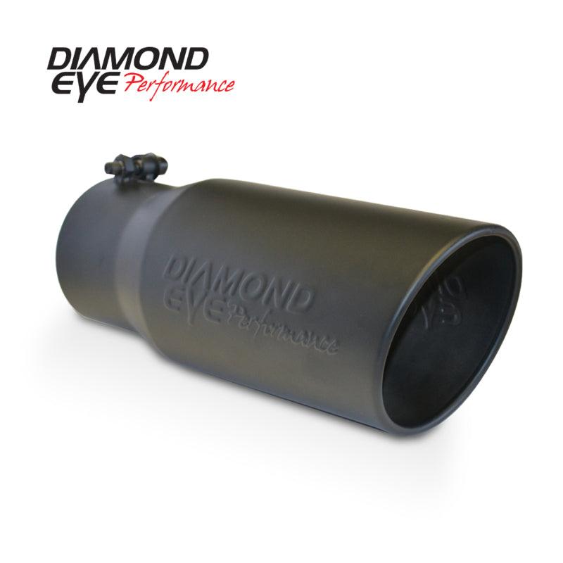 Diamond Eye TIP 5in-6inX12in BOLT-ON ROLLED ANGLE 15 ANGLE CUT DIAMOND EYE BLACK POWDERCOAT - Berry Smink British Car Parts