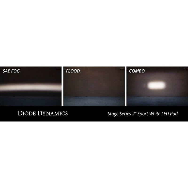 Diode Dynamics Stage Series 2 In LED Pod Sport - White Flood Flush RBL (Pair) - Berry Smink British Car Parts