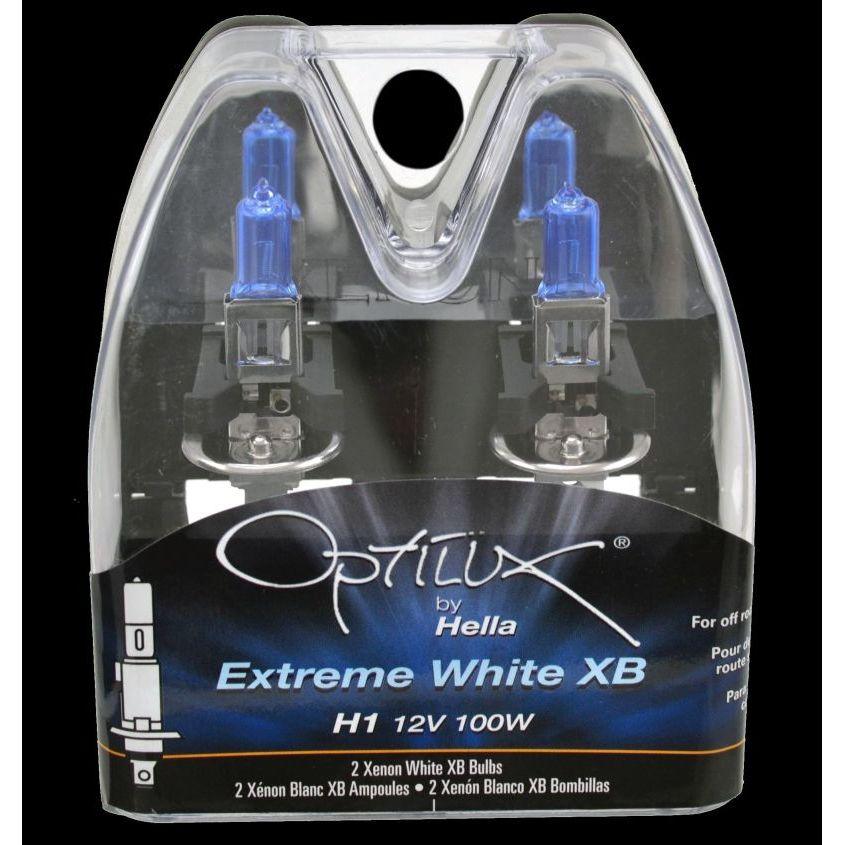 Hella Optilux H1 100W XB Extreme White Bulbs (Pair) - Berry Smink British Car Parts