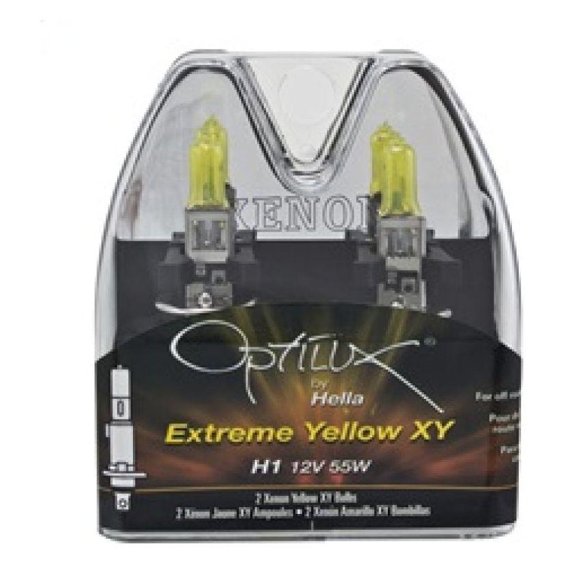 Hella Optilux H1 12V/55W XY Yellow Bulb - Berry Smink British Car Parts