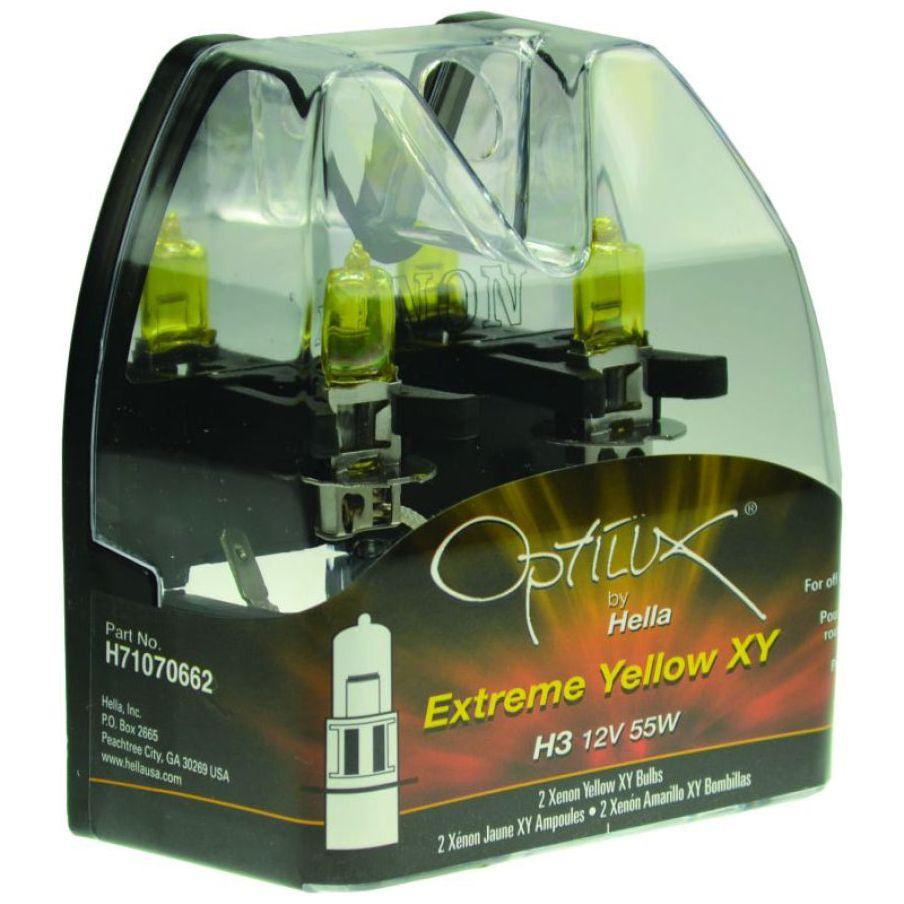 Hella Optilux H3 12V/55W XY Extreme Yellow Bulb - Berry Smink British Car Parts
