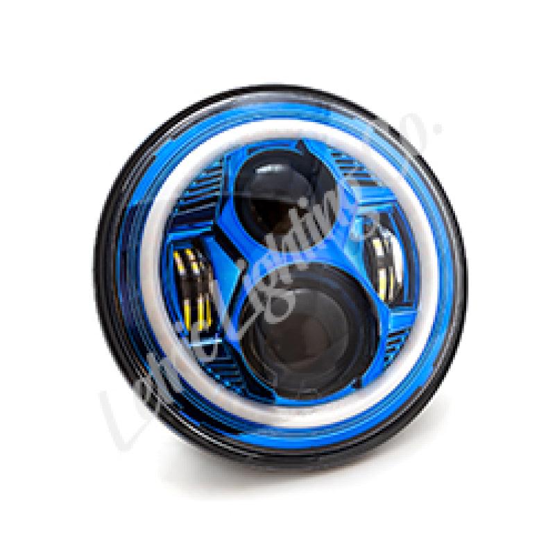Letric Lighting 7in Blue Led W/ Full Halo - Berry Smink British Car Parts