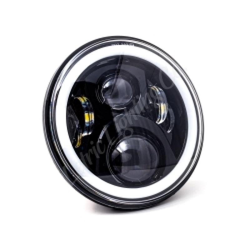 Letric Lighting 7in Led W/Full Halo Blk - Berry Smink British Car Parts