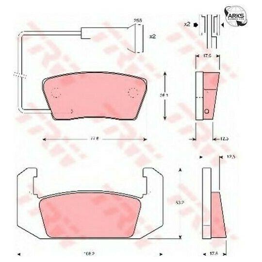 Remblokset P6 Achter - Berry Smink British Car Parts