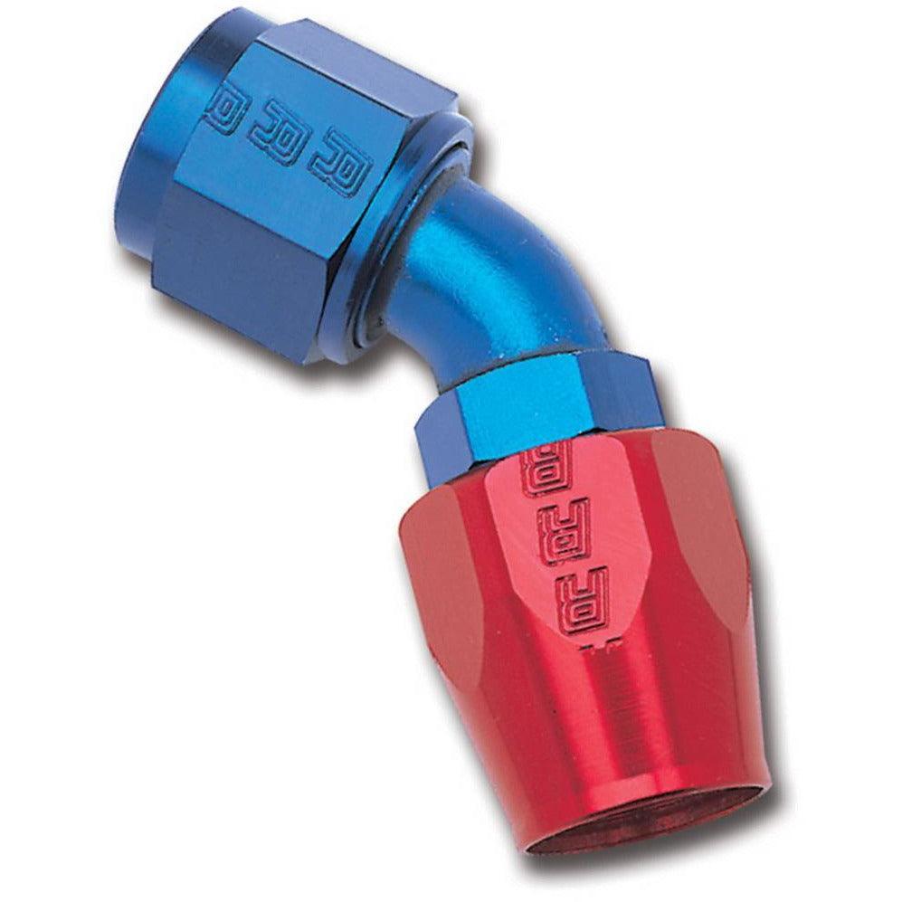 Russell Performance -6 AN Red/Blue 45 Degree Full Flow Hose End - SMINKpower.eu