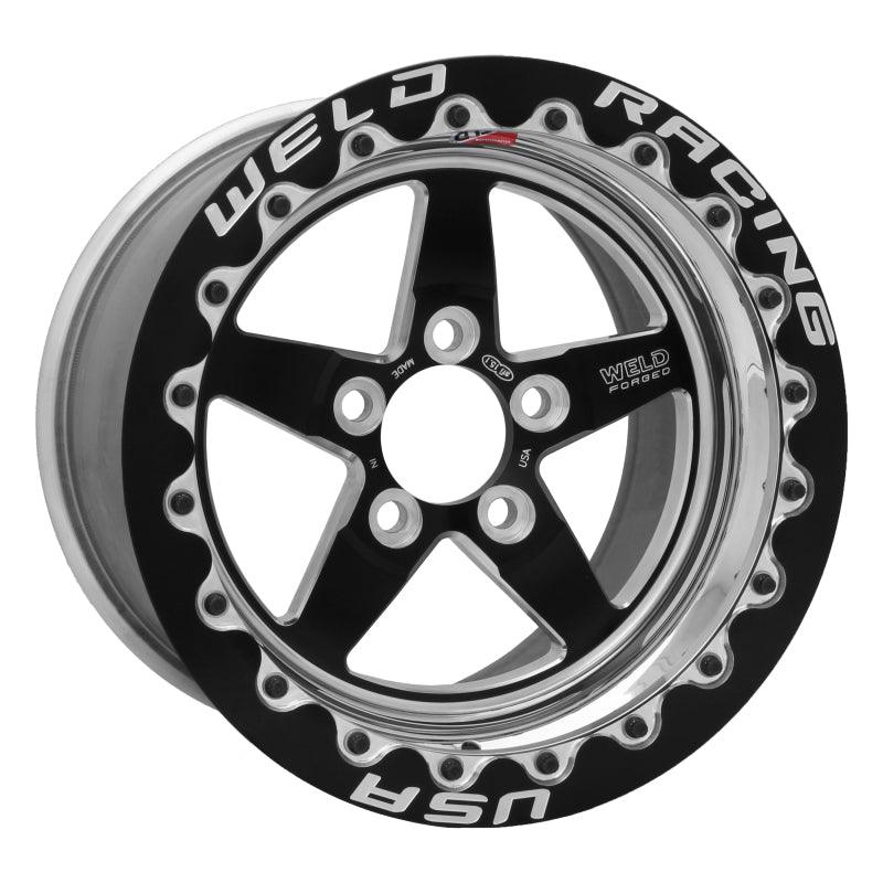 Weld S71 15x10.33 / 5x4.5 BP / 7.5in. BS Black Wheel (Medium Pad) - Black Single Beadlock MT - Berry Smink British Car Parts