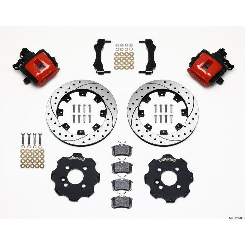 Wilwood Combination Parking Brake Rear Kit 11.75in Drilled Red Mini Cooper - Berry Smink British Car Parts