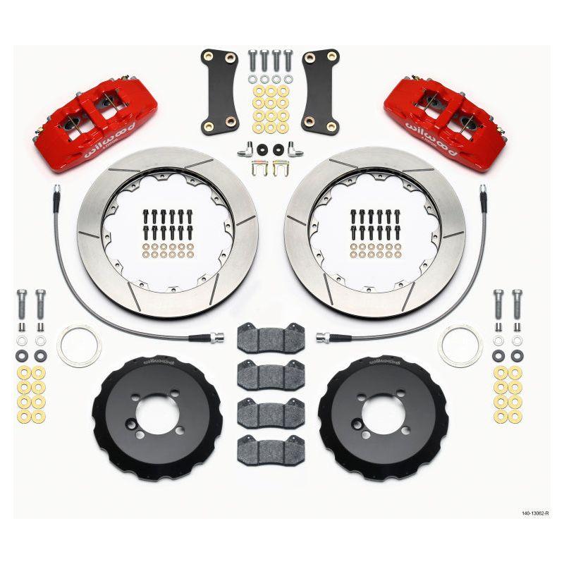 Wilwood Dynapro 6 Front Hat Kit 12.88in Red 2002-Up Mini Cooper w/ Lines - Berry Smink British Car Parts